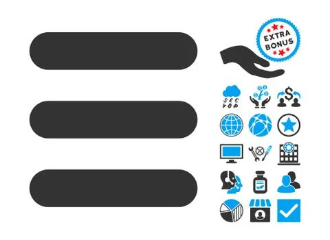 Stack Flat Vector Icon With Bonus 스톡 일러스트