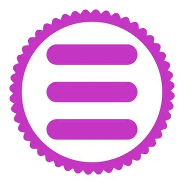 Stack flat violet color round stamp icon Illustrazione stock