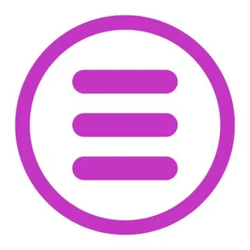 Stack flat violet color rounded raster icon Illustrazione stock
