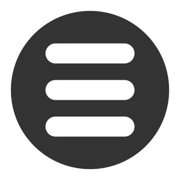 Stack flat white and gray colors round button Stock Illustration