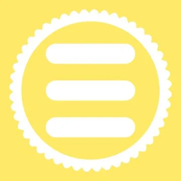 Stack flat white color round stamp icon Illustrazione stock