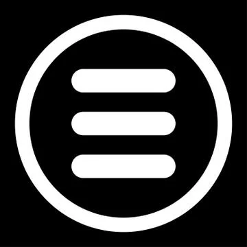 Stack flat white color rounded vector icon Illustrazione stock