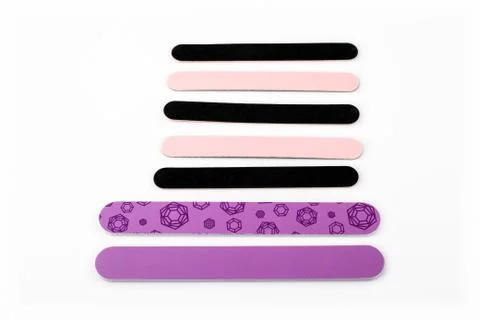 A stack of flexible Emery board used in manicures and pedicures Stock Photos