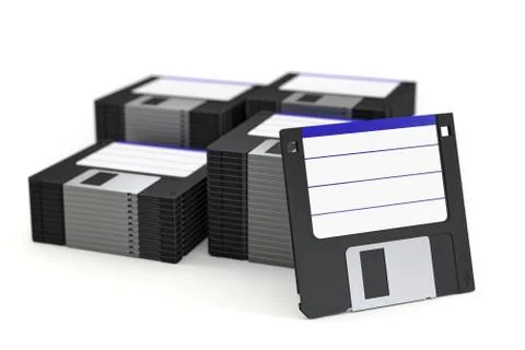Stack of floppy disks Stock Illustration