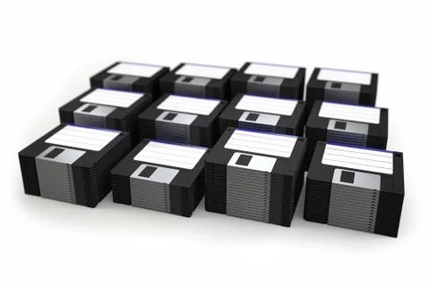 Stack of floppy disks Stock Illustration