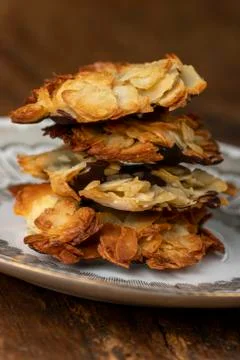 Stack of florentiner cookies on a plate Stock Photos