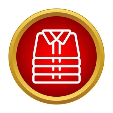 Stack of folded clean shirts garments icon 库存插图