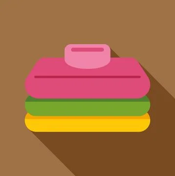 Stack of folded clothes preparing for wardrobe storage 스톡 일러스트