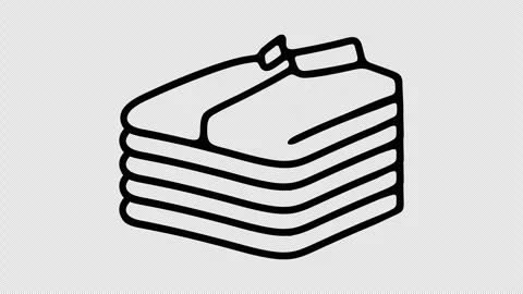 Stack of folded clothes, shirts, t-shirts, clothing and apparel Stock Footage 310560117