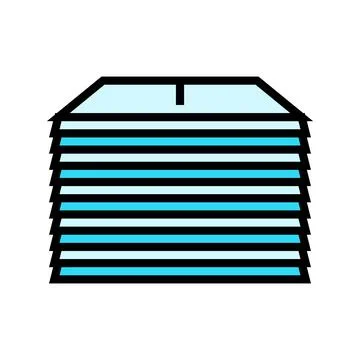 Stack folded paper towels color icon vector illustration 스톡 일러스트