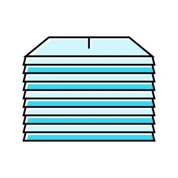 Stack folded paper towels color icon vector illustration Stock Illustration