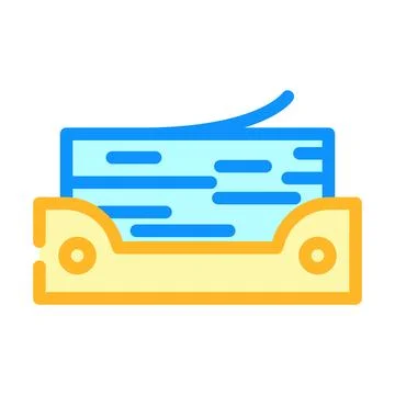 Stack folded paper towels color icon vector illustration Illustrazione stock