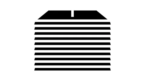 Stack folded paper towels glyph icon animation Video stock 326155429