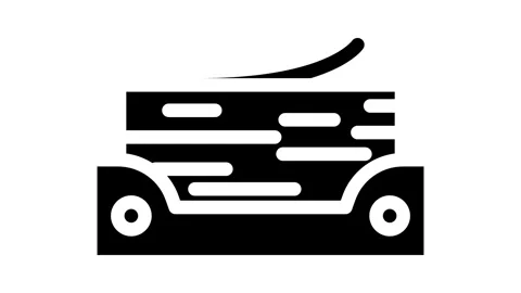 Stack folded paper towels glyph icon animation Video stock 326741976