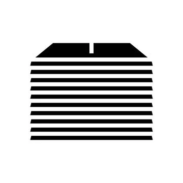 Stack folded paper towels glyph icon vector illustration Иллюстрация