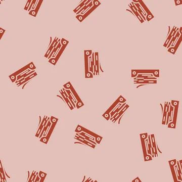 Stack folded paper towels glyph vector seamless pattern Stock Illustration