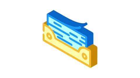 Stack folded paper towels isometric icon animation Stock Footage 327288358