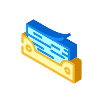 Stack folded paper towels isometric icon vector illustration Illustrazione stock
