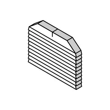 Stack folded paper towels isometric icon vector illustration イラスト素材