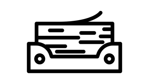 Stack folded paper towels line icon animation Video stock 326758726