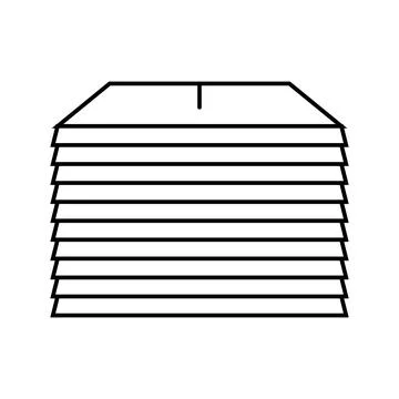 Stack folded paper towels line icon vector illustration 스톡 일러스트