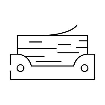 Stack folded paper towels line icon vector illustration Stock Illustration