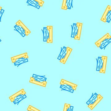 Stack folded paper towels vector seamless pattern Illustrazione stock
