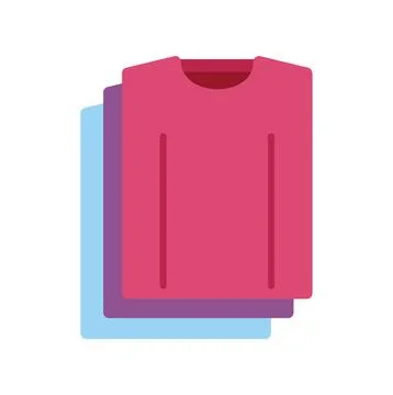 Stack of folded shirts apparel clothing illustration イラスト素材