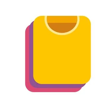 Stack of folded t shirts icon representing laundry イラスト素材