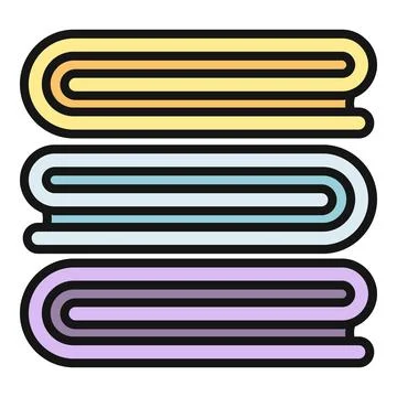 Stack of folded towels icon representing laundry and textile Stock Illustration