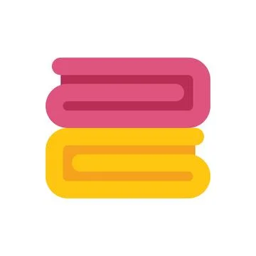 Stack of folded towels or blankets icon representing laundry and housekeeping 库存插图