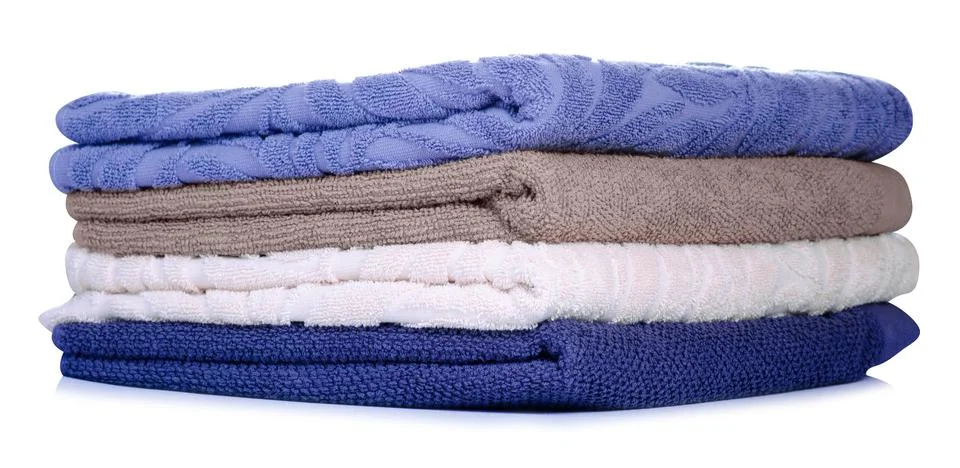 Stack folded towels Stock Photos