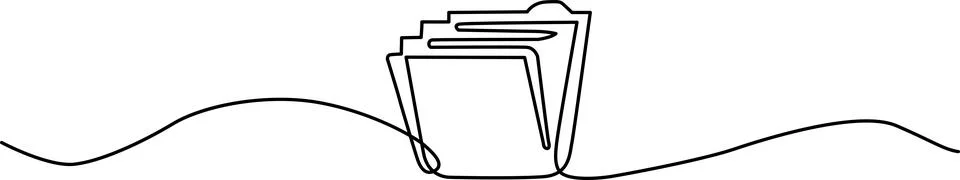 Stack of folders on a desk Vector Illustrazione stock