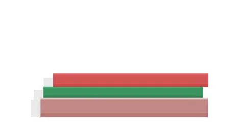 Stack of folders or books, pile of colorful binders. Business document cases for Stock Illustration