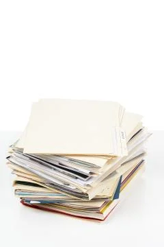 A stack of folders Stock Photos