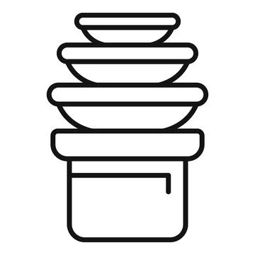 Stack of food containers organizing kitchen space イラスト素材