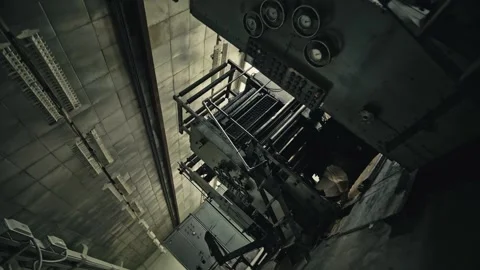 Stack of footage: Old printing house of production from the times of GDR and the Vídeo Stock 149826486