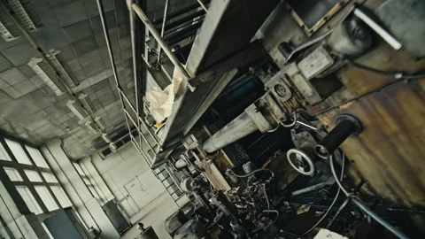 Stack of footage: Old printing house of production from the times of GDR and the Stockbeeldmateriaal 149826546