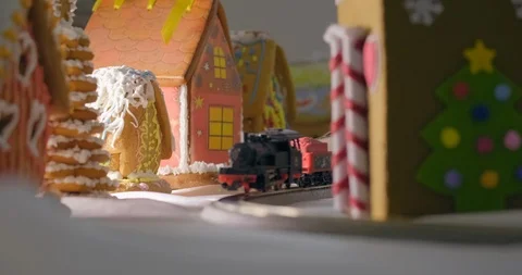 Stack of footage: A town of artificial houses made by children from honey and Stockbeeldmateriaal 122771338