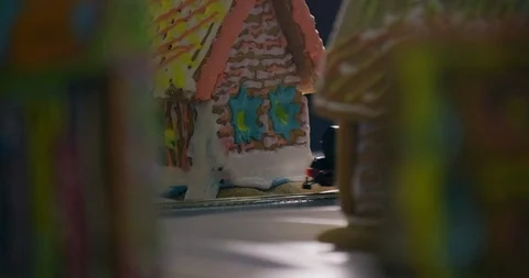Stack of footage: A town of artificial houses made by children from honey and Stockbeeldmateriaal 122772404