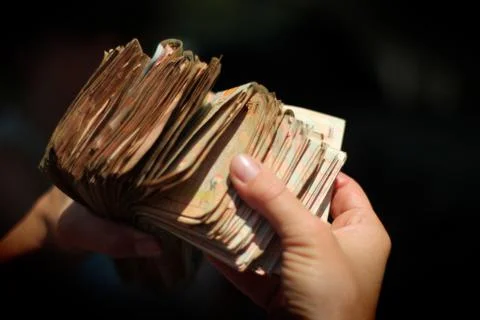 A Stack of Foreign Money Stock Photos