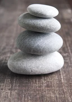A stack of four zen rocks Stock Photos