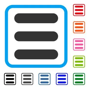 Stack Framed Icon Stock Illustration