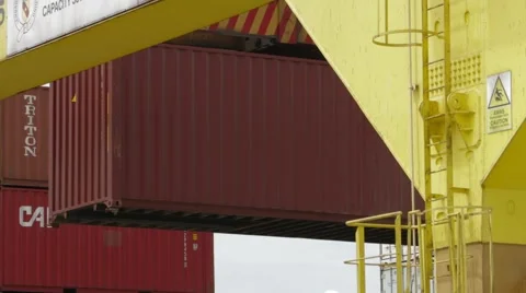 Stack Of Freight Containers Stock Footage 61738444