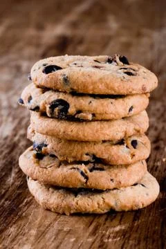 Stack of fresh baked cookies Stock Photos