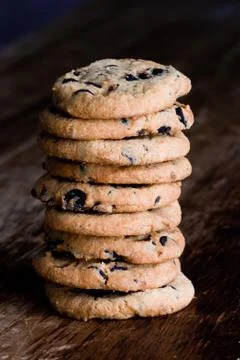 Stack of fresh baked cookies Stock Photos