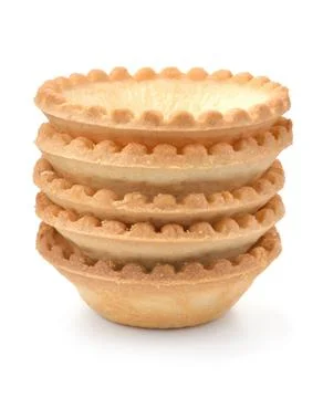 Stack of fresh baked tart shells Stock Photos