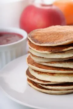 Stack of fresh pancakes Stock Photos