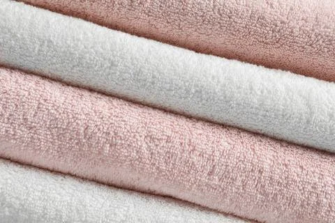Stack of fresh soft towels as background 스톡 사진
