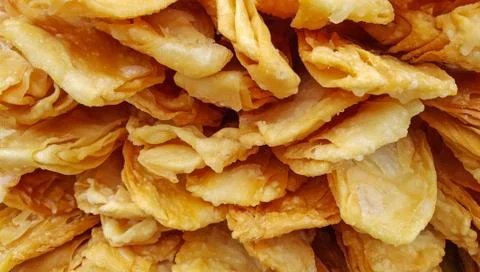 Stack of fried crispy roti Stock Photos